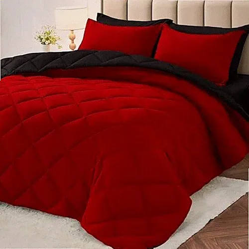 7 Pieces King Comforter Set, Reversible Bed in a Bag King Size, All Season Beddi
