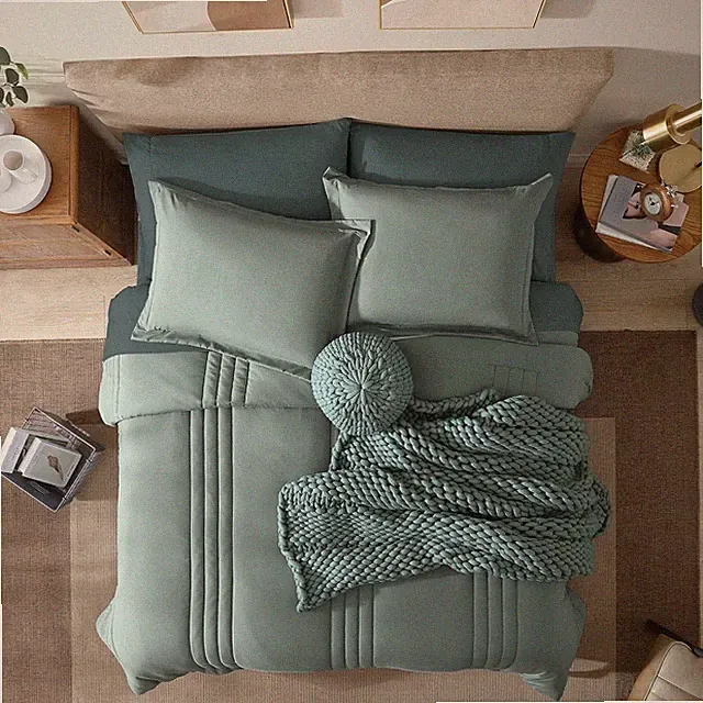 Bed Duvet Cover - 7 Piece Bedding Set, Down Alternative Duvet Cover Bed