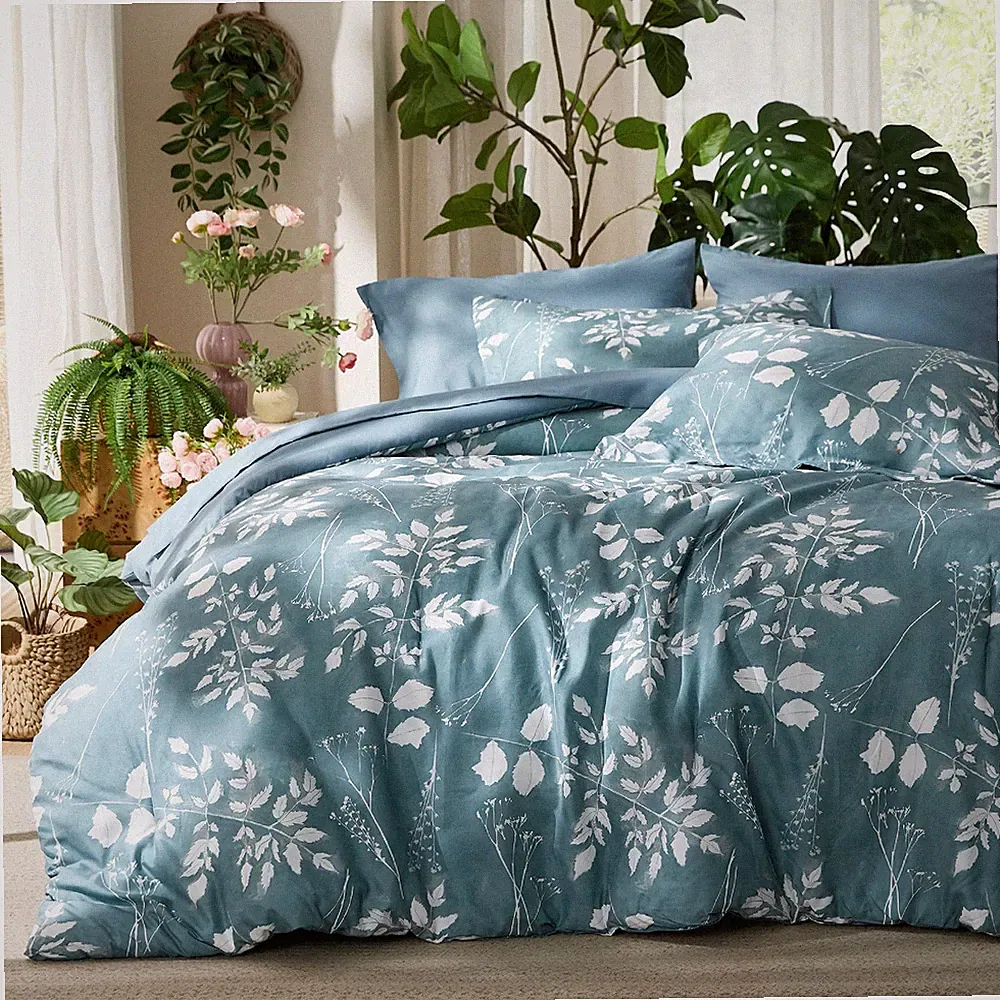 Bedsure Queen Comforter Set 7 Piece Floral Bedding