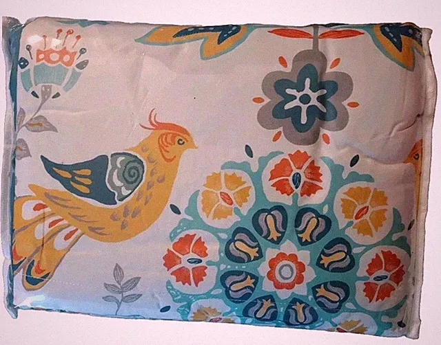 Boho Comforter Set Queen - 7 Pieces Bed in a Bag Birds Medallions Teal Blue