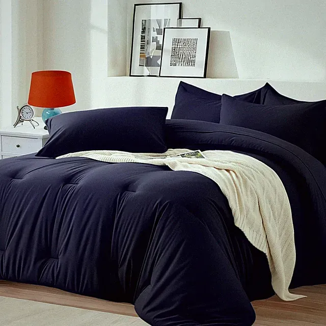 King Size Comforter Set 7 Pieces - Soft Bed in a Bag King Bed Set, Cozy Luxury B