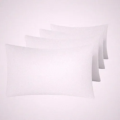 Pillow Cases Standard Size Set of 4 - Super Soft, Standard (Pack of 4) White